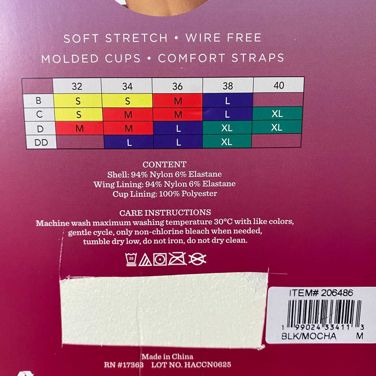 Carole Hochman 2 Pack Seamless Comfort Bra Black/Mocha SIZE - Medium