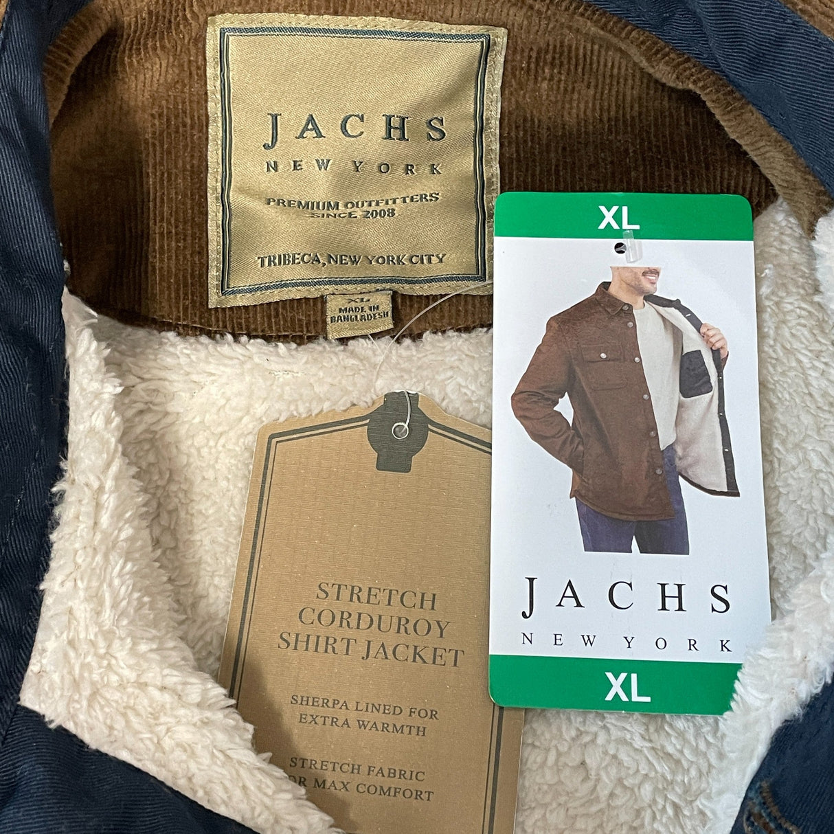 Jach's Men's Stretch Corduroy Shirt Jacket SIZE - Extra Large