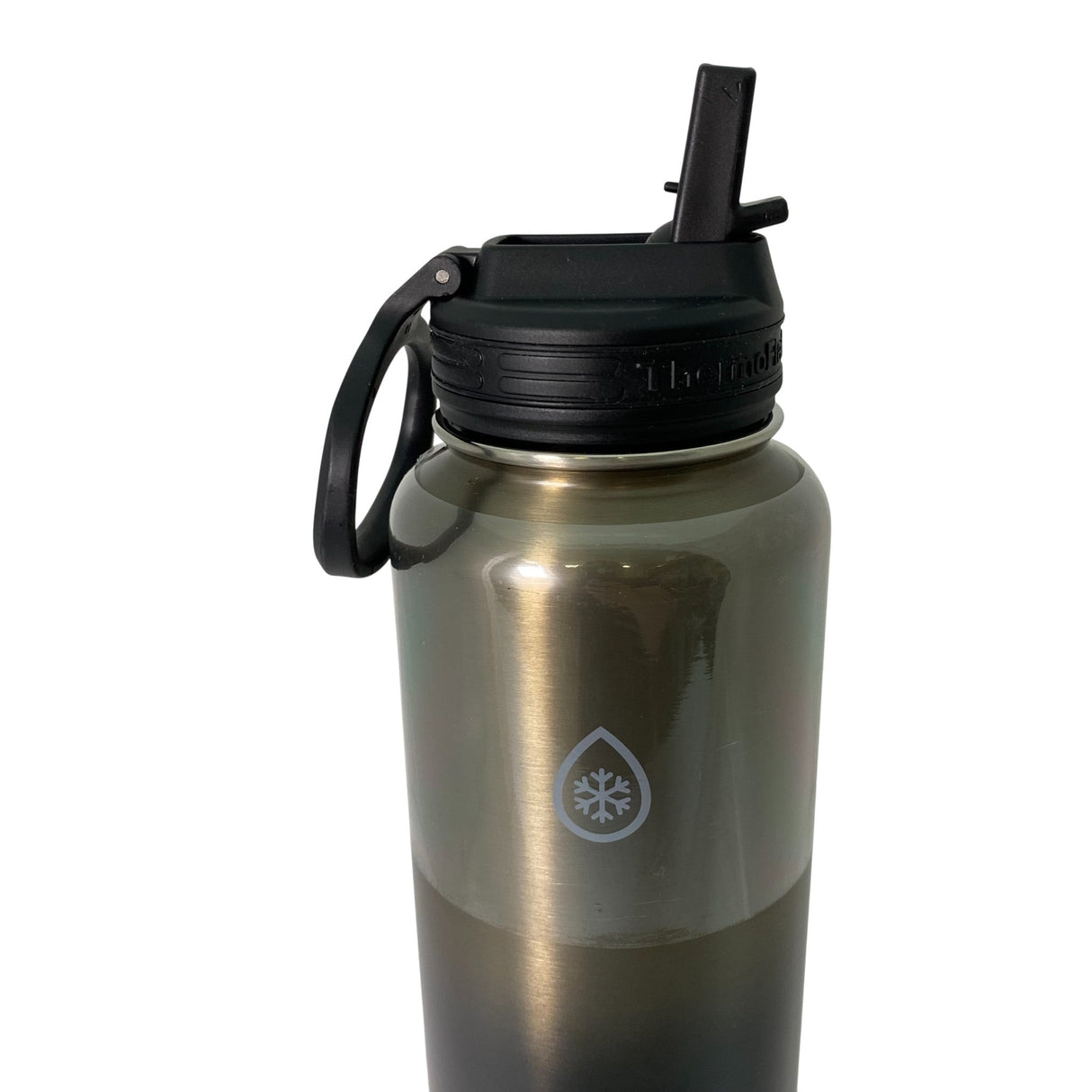 Thermoflask 1.2L Insulated Metallic Bottle with Straw Lid - Black