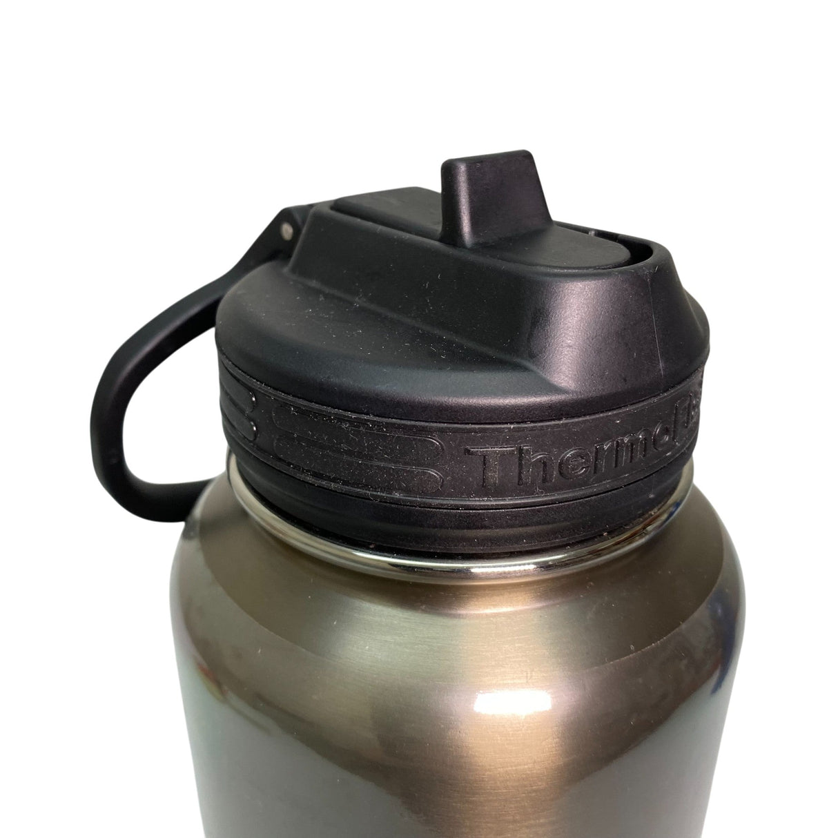 Thermoflask 1.2L Insulated Metallic Bottle with Straw Lid - Black