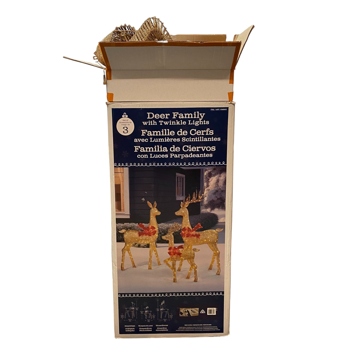 Holiday 3 Piece Deer Family with Twinkle Lights