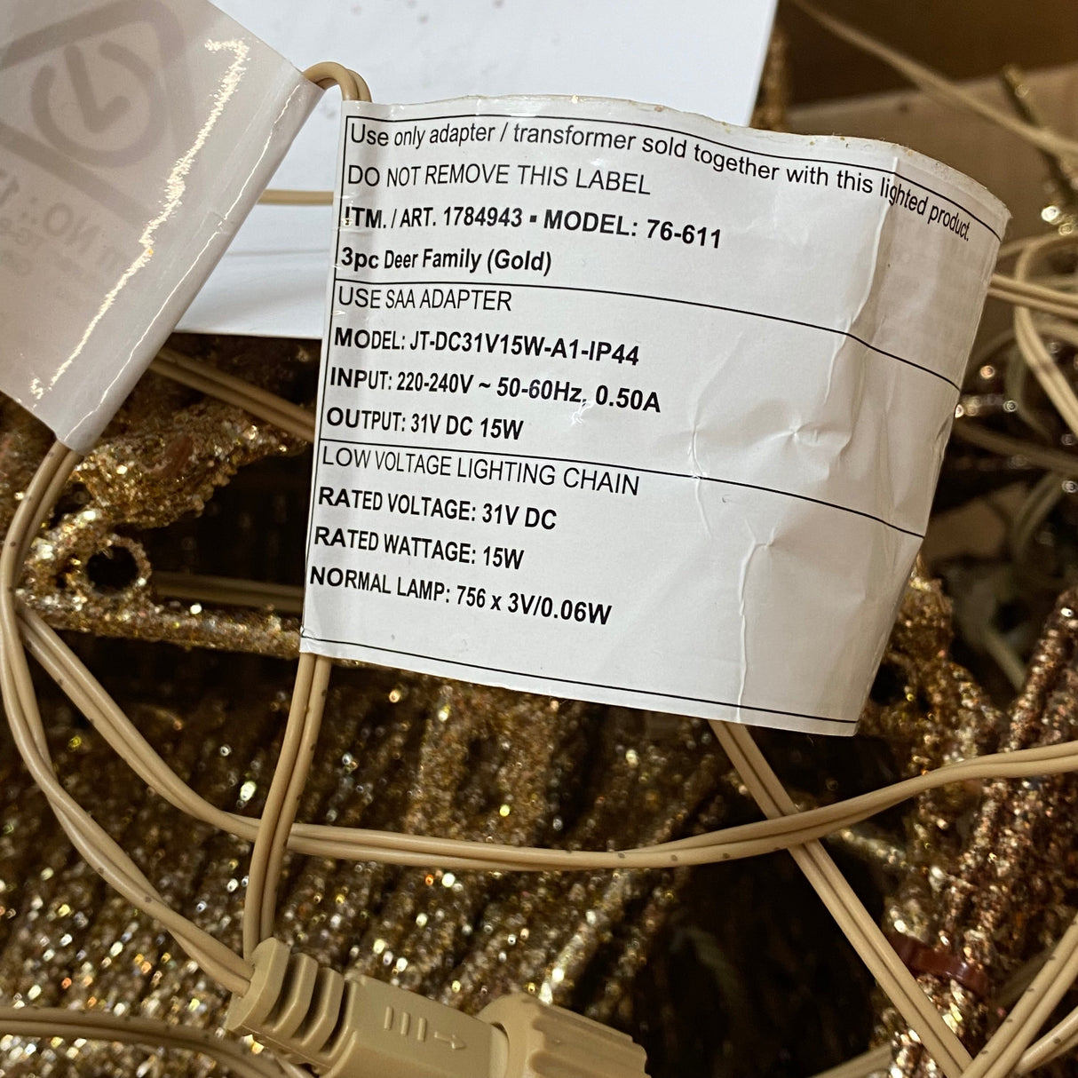 Holiday 3 Piece Deer Family with Twinkle Lights