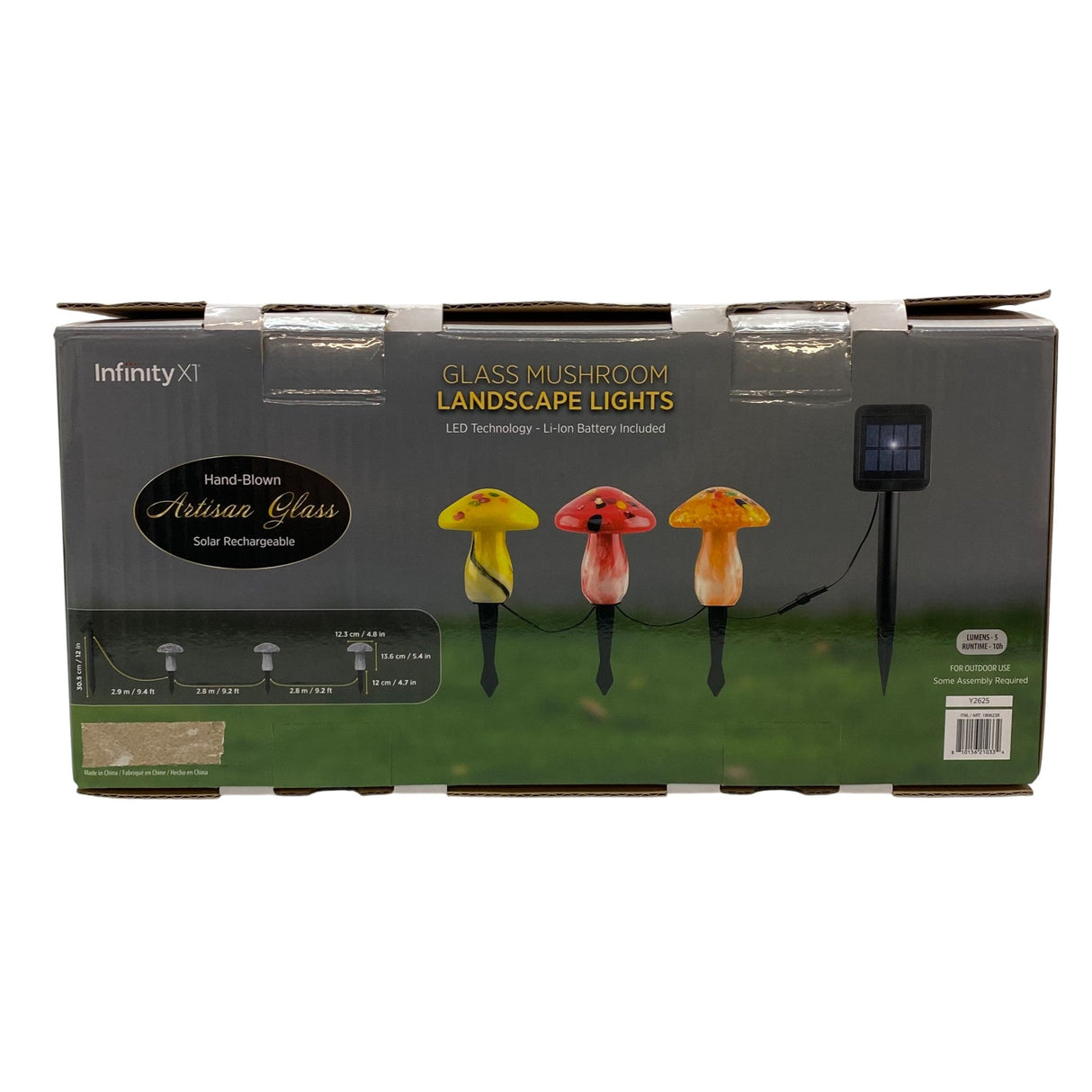 Infinity 3x Glass Mushroom Solar Lights