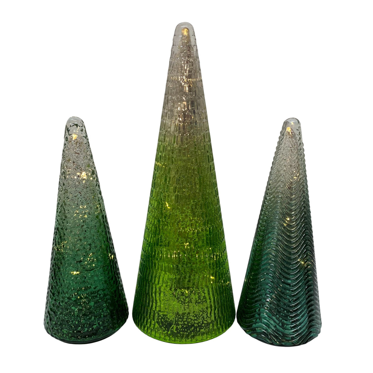 Holiday Holiday 5x LED Glass Holiday Trees - Green