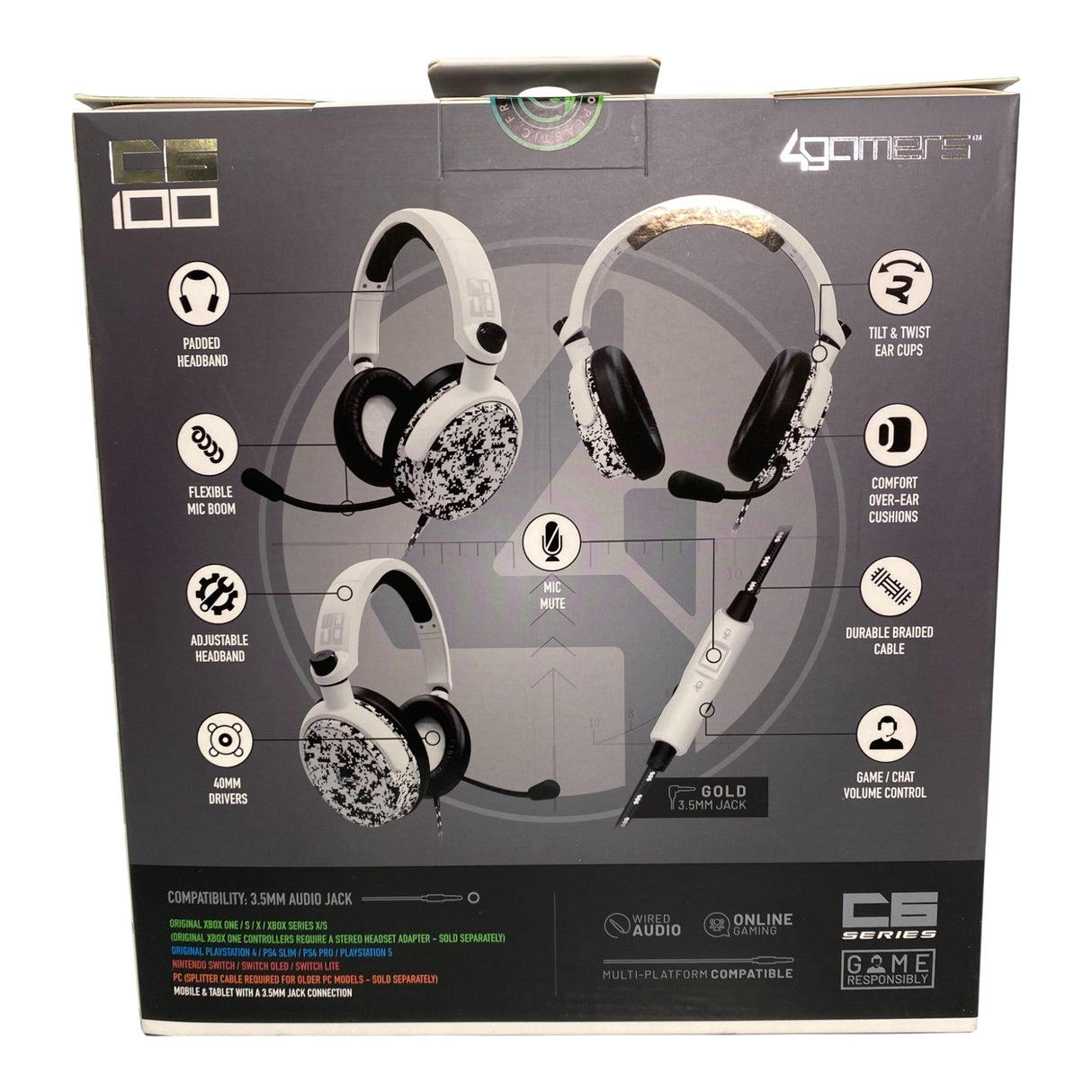 4gamers C6-100 Wired Gaming Headset Camo