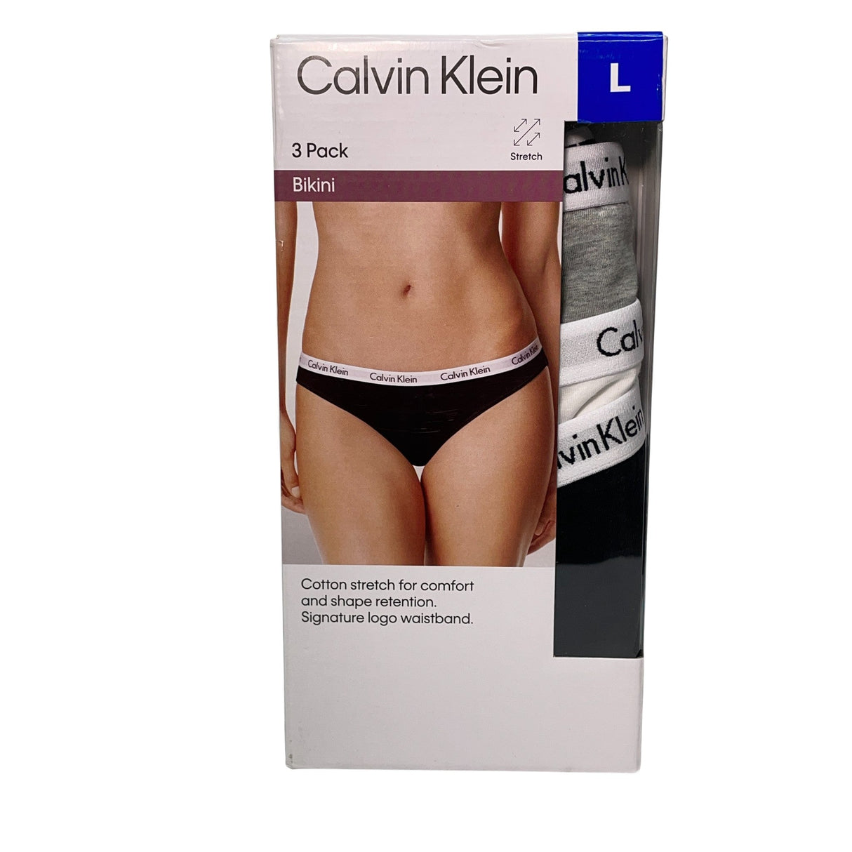 Calvin Klein Women's 3 Pack Bikini Brief SIZE - Large