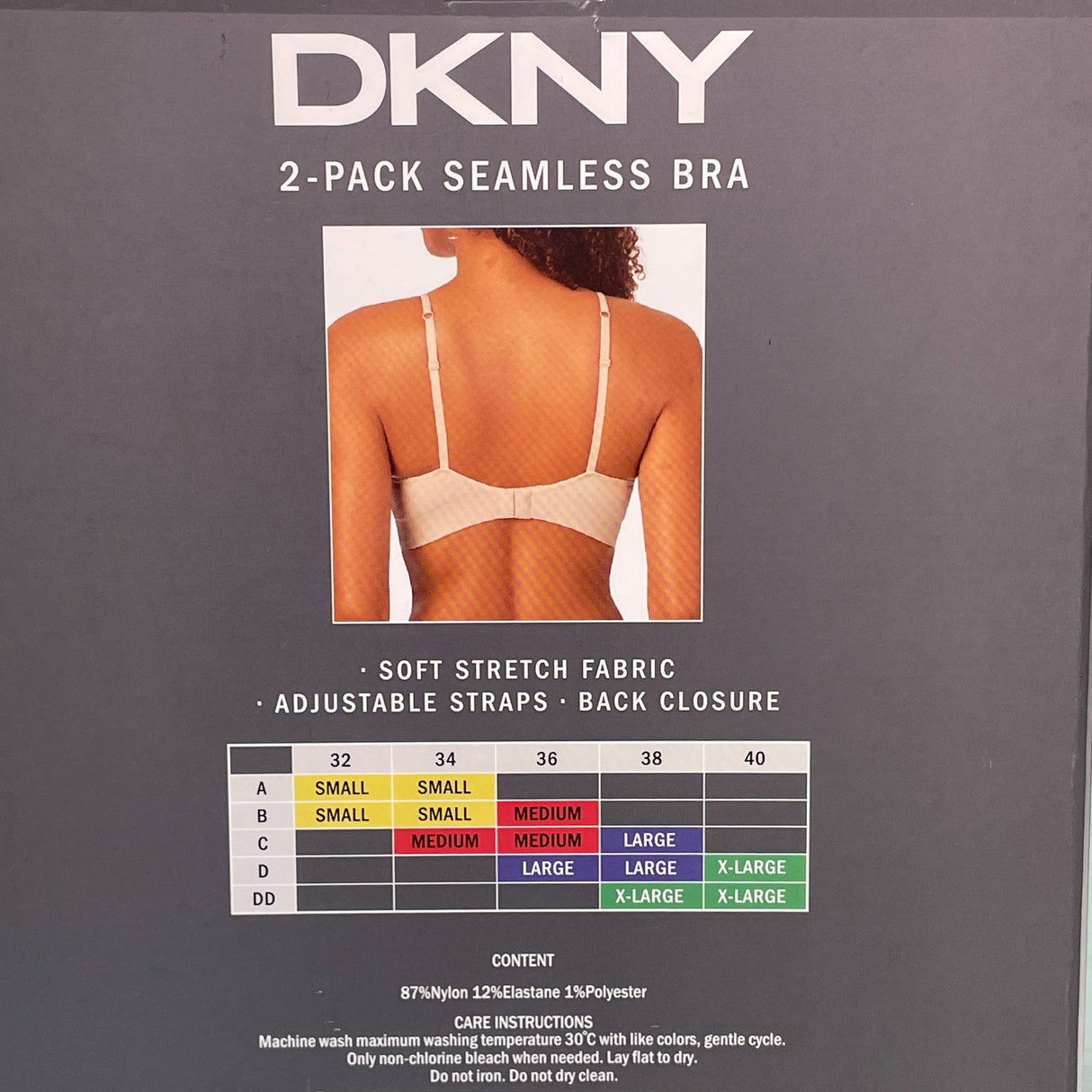 DKNY 2 Pack Seamless Bra Black/Sand SIZE - Small
