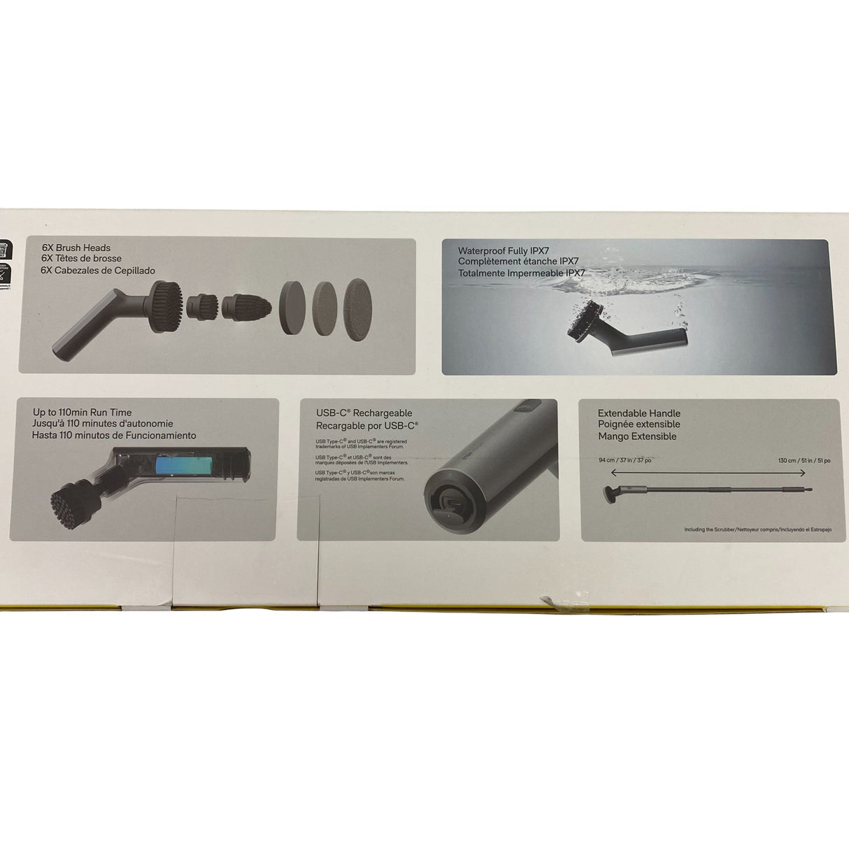 Hoto Cordless Spin Scrubber with accessories