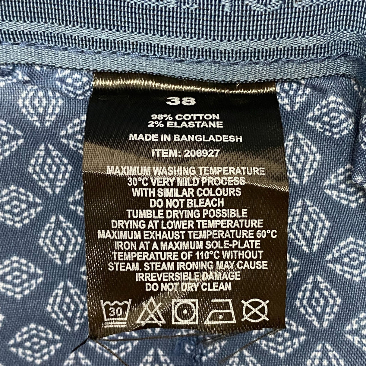 English Laundry Men's Flat Front Short - Medium Blue SIZE - 38