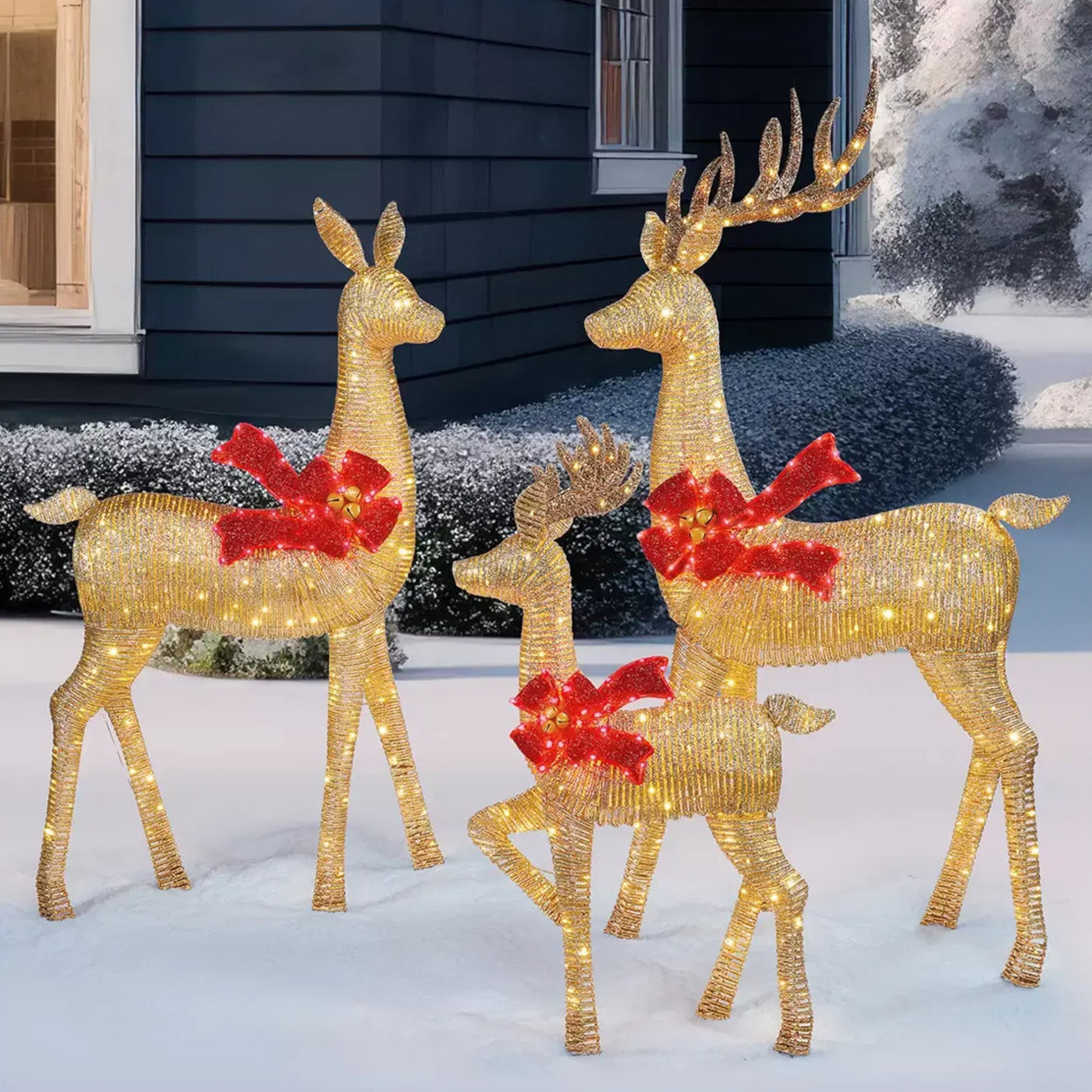 Holiday Replacement LED Bows for 3 Piece Deer Family