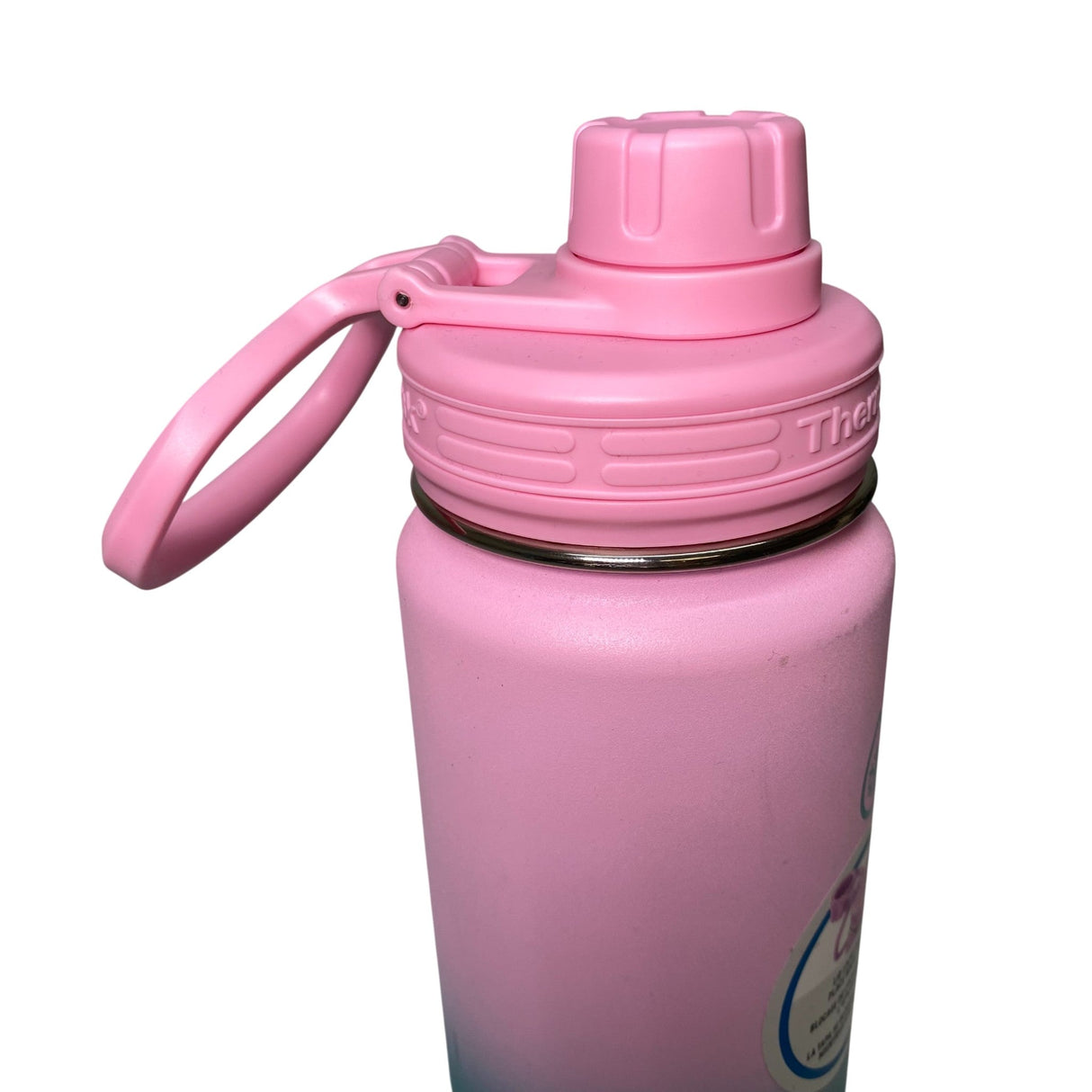 ThermoFlask 710ml Ombre Stainless Steel Insulated Bottle with Chug Lid - Pink/Green
