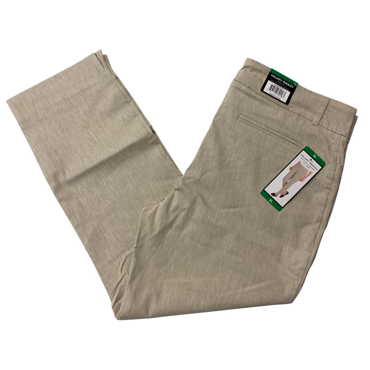 Hilary Radley Women's Mid Rise Comfort Waist Pants - Tan SIZE - Extra Large