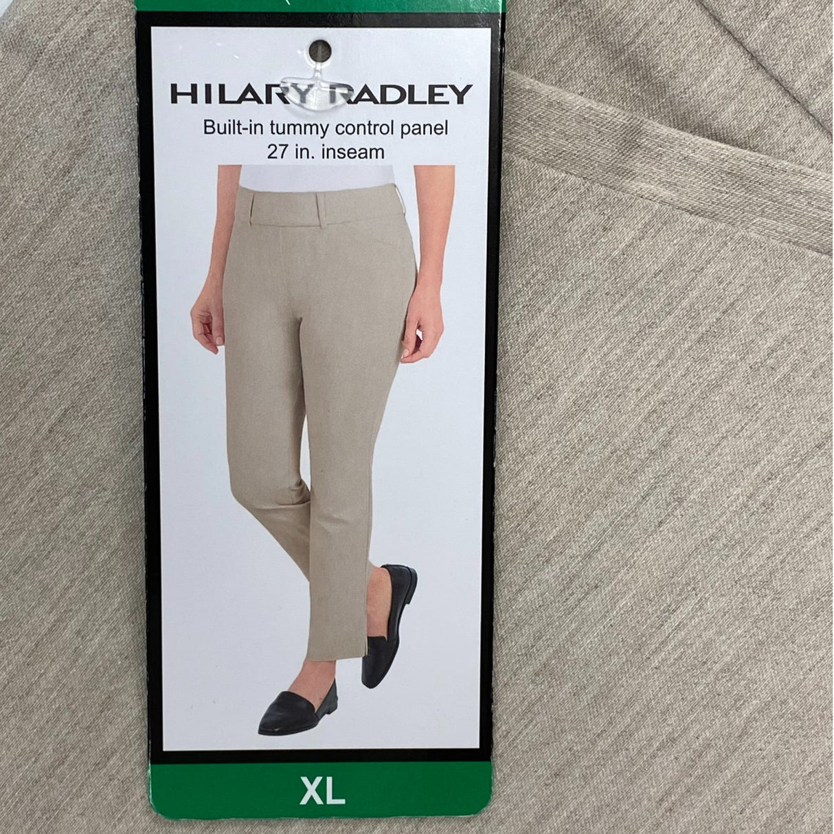 Hilary Radley Women's Mid Rise Comfort Waist Pants - Tan SIZE - Extra Large