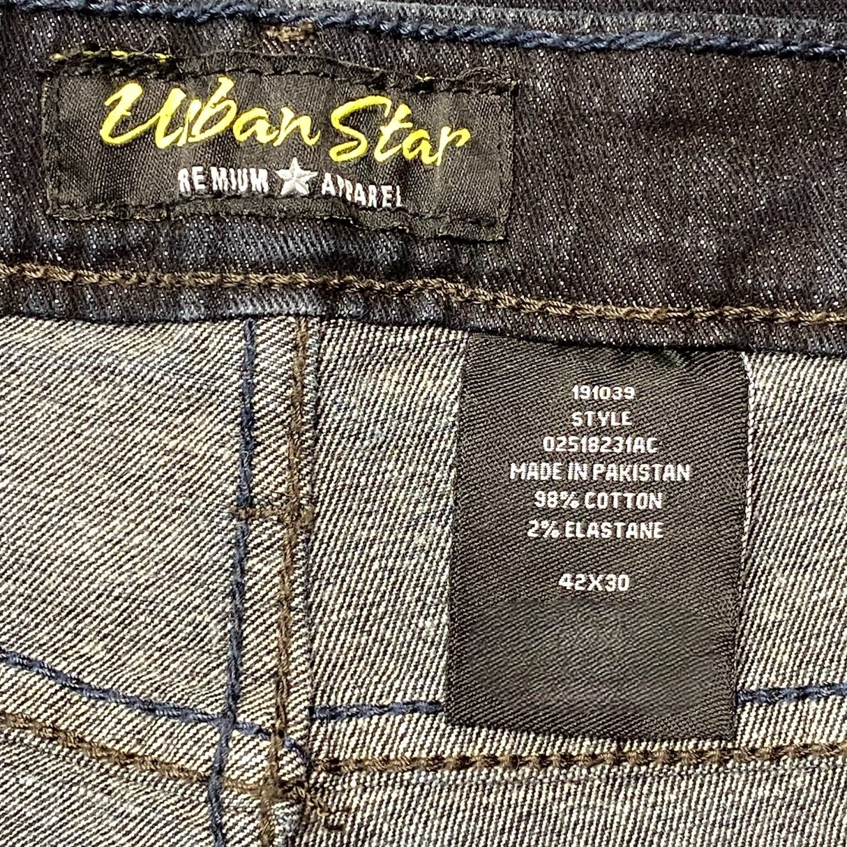 Urban Star Men's Straight Leg Jeans - Dark Wash SIZE - 42