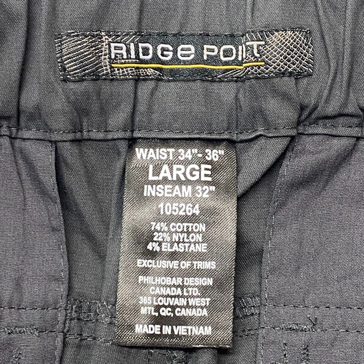 Ridge Point Men's Zip-Off Convertible Pants SIZE - 34