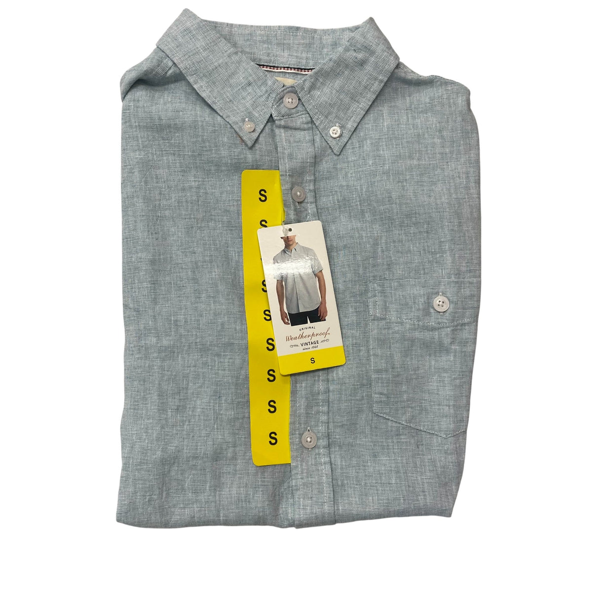 Weatherproof Men's Short Sleeve Button Up Shirt SIZE - Small