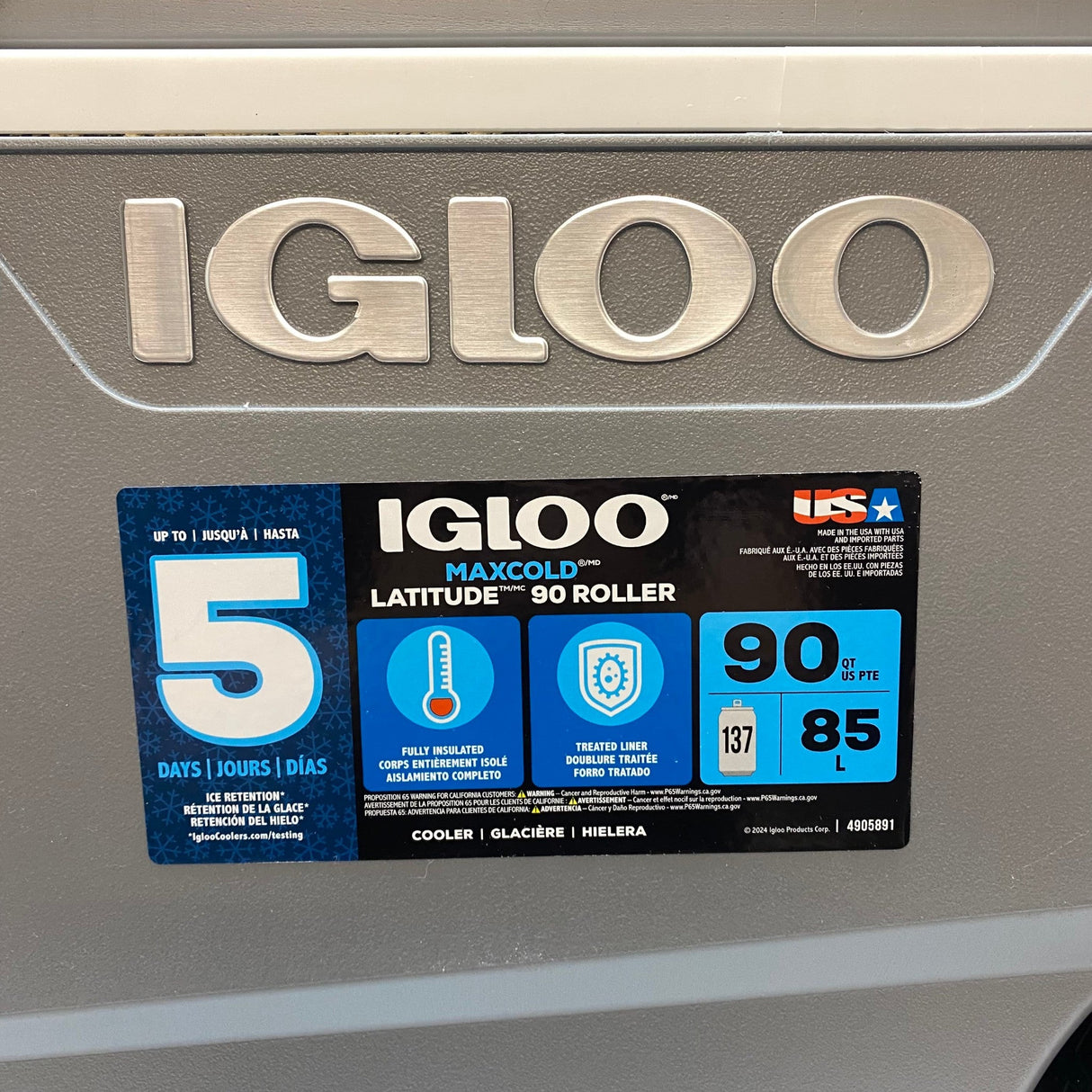 Igloo 85L Maxcold 85L Rolling Cooler