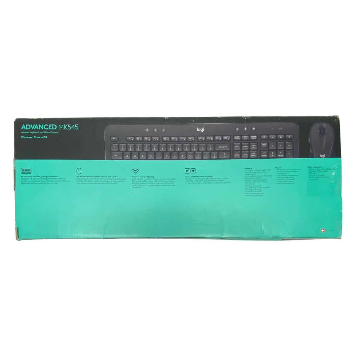Logitech MK545 Wireless Keyboard and Mouse with Unify Dongle