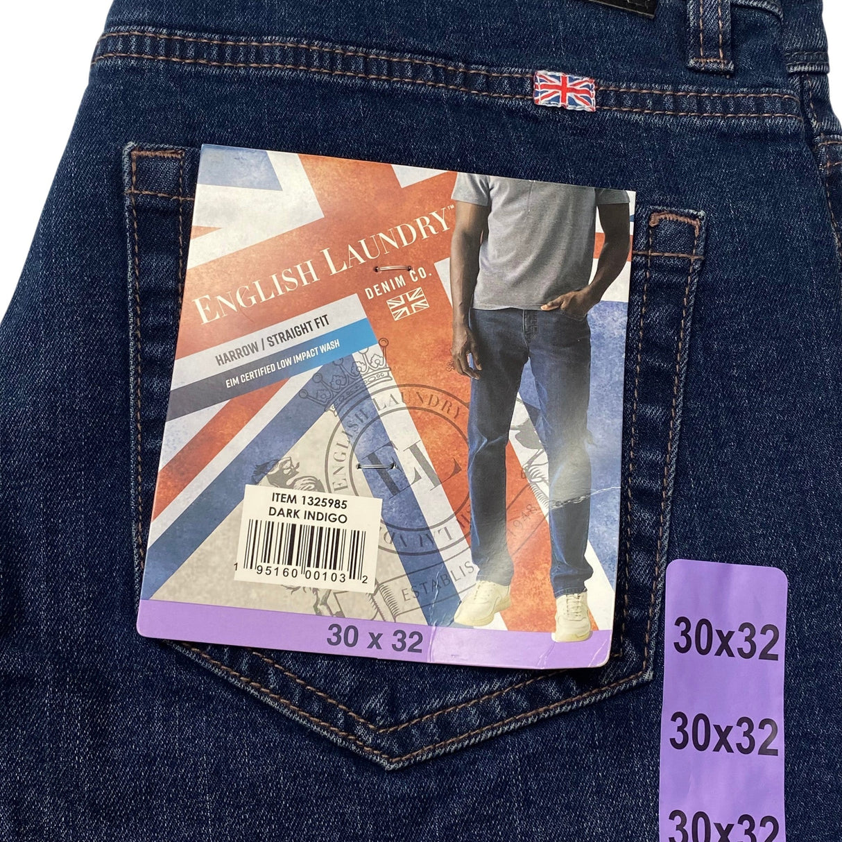 English Laundry Men's Harrow/Straight Fit Jeans - Dark Indigo 30x32 SIZE - 30