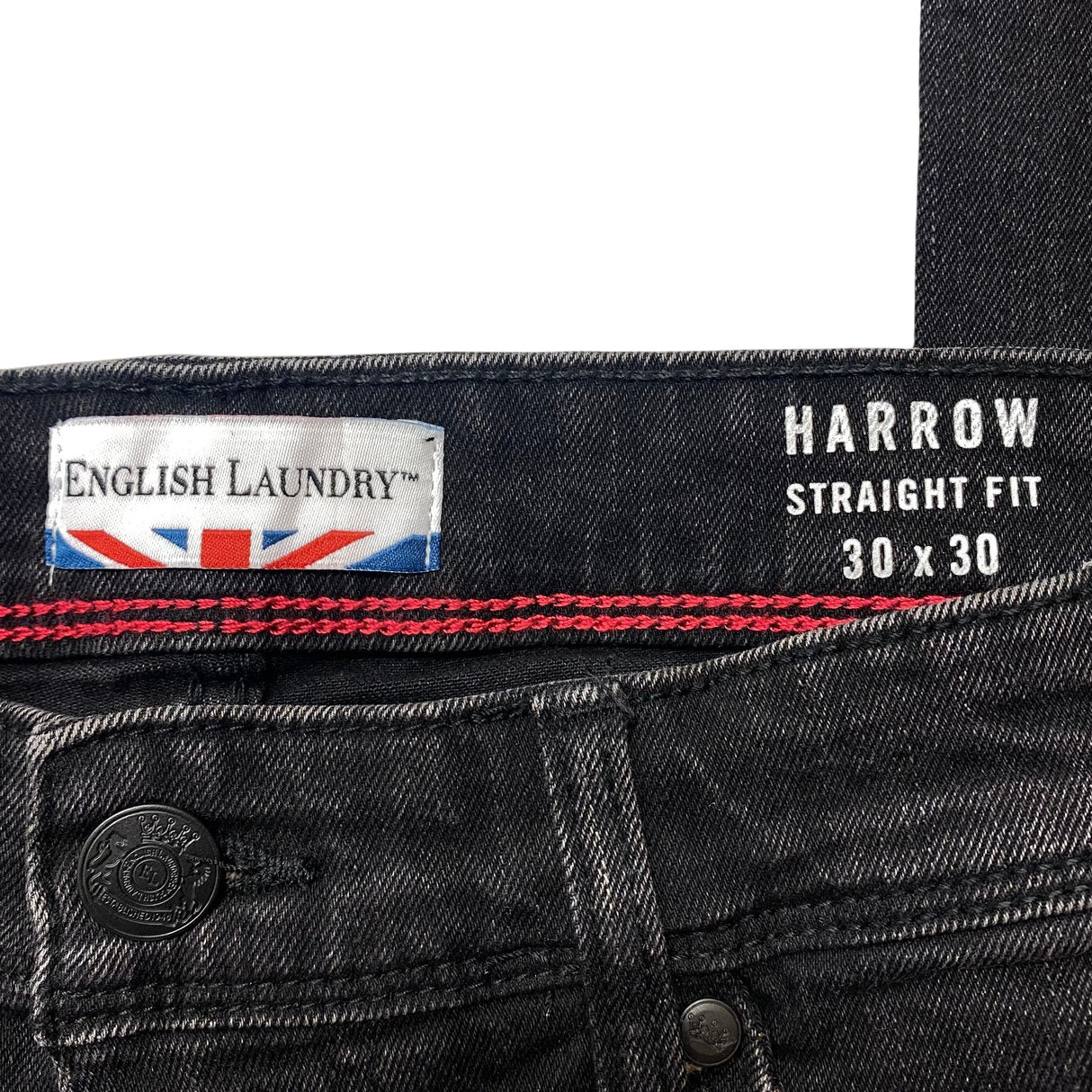 English Laundry Men's Harrow/Straight Fit Jeans - Onyx 30x30 SIZE - 30