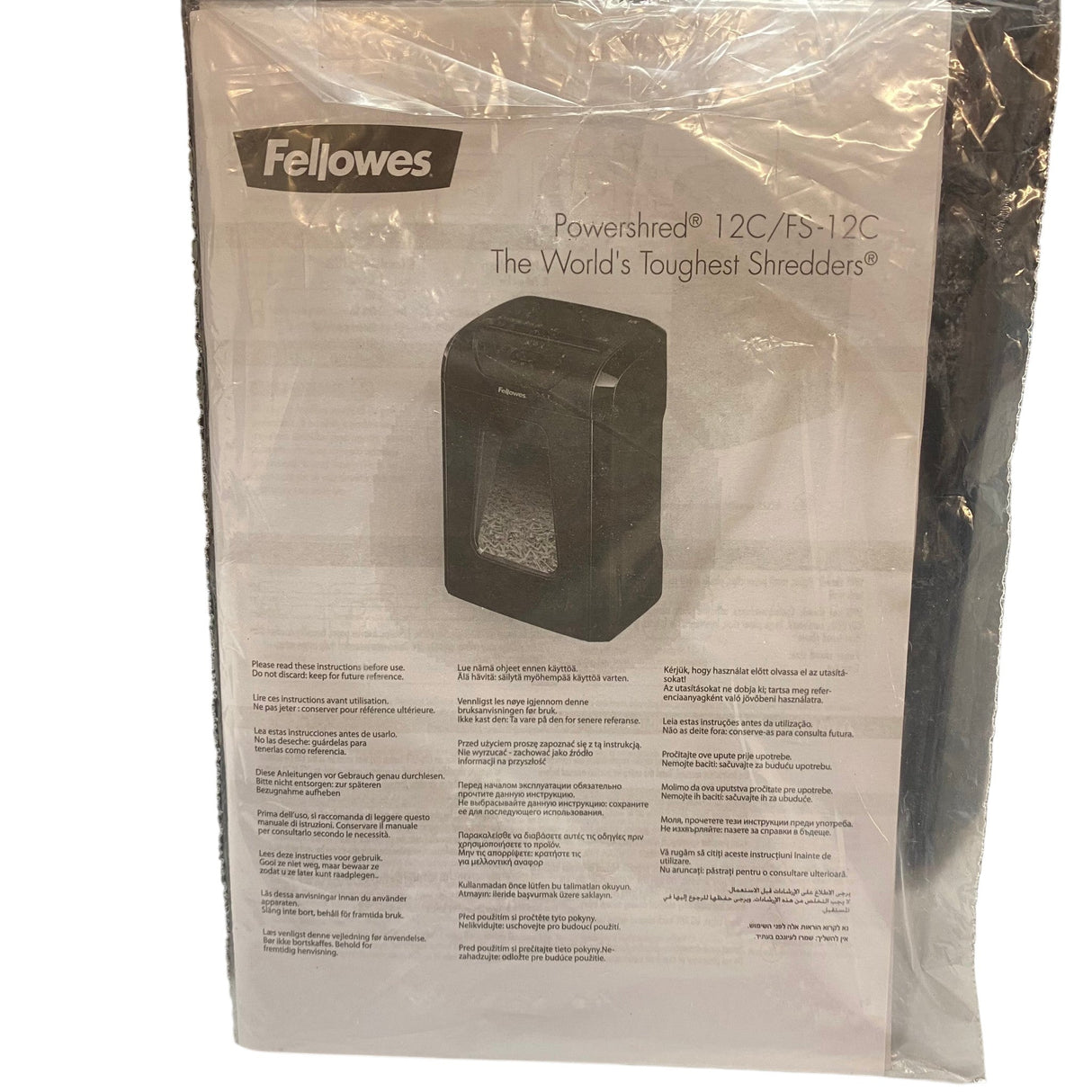 Fellowes Powershred 12C Cross-Cut Shredder CLICK AND COLLECT ONLY