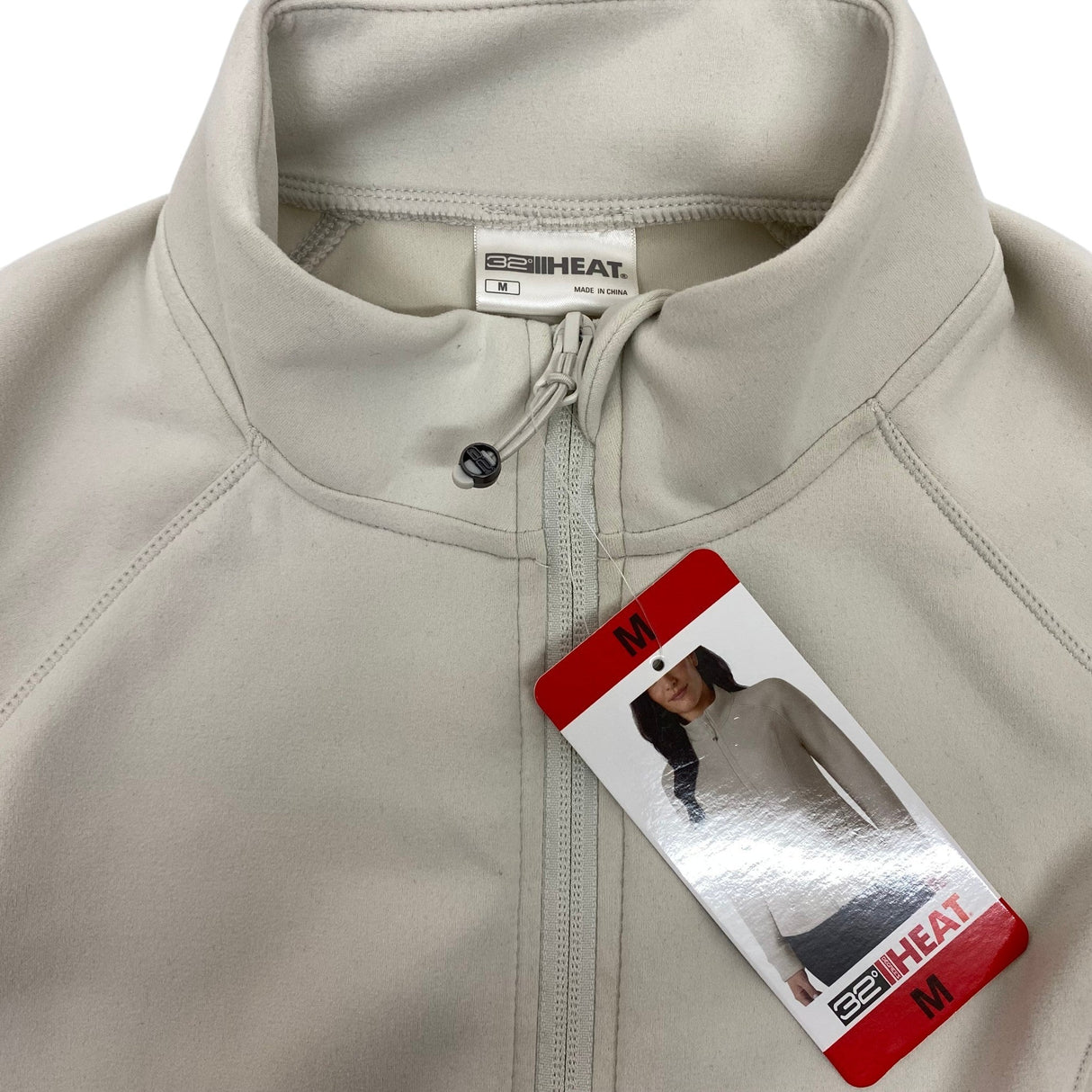 32Degrees Women's Athletic Jacket - Cream SIZE - Medium