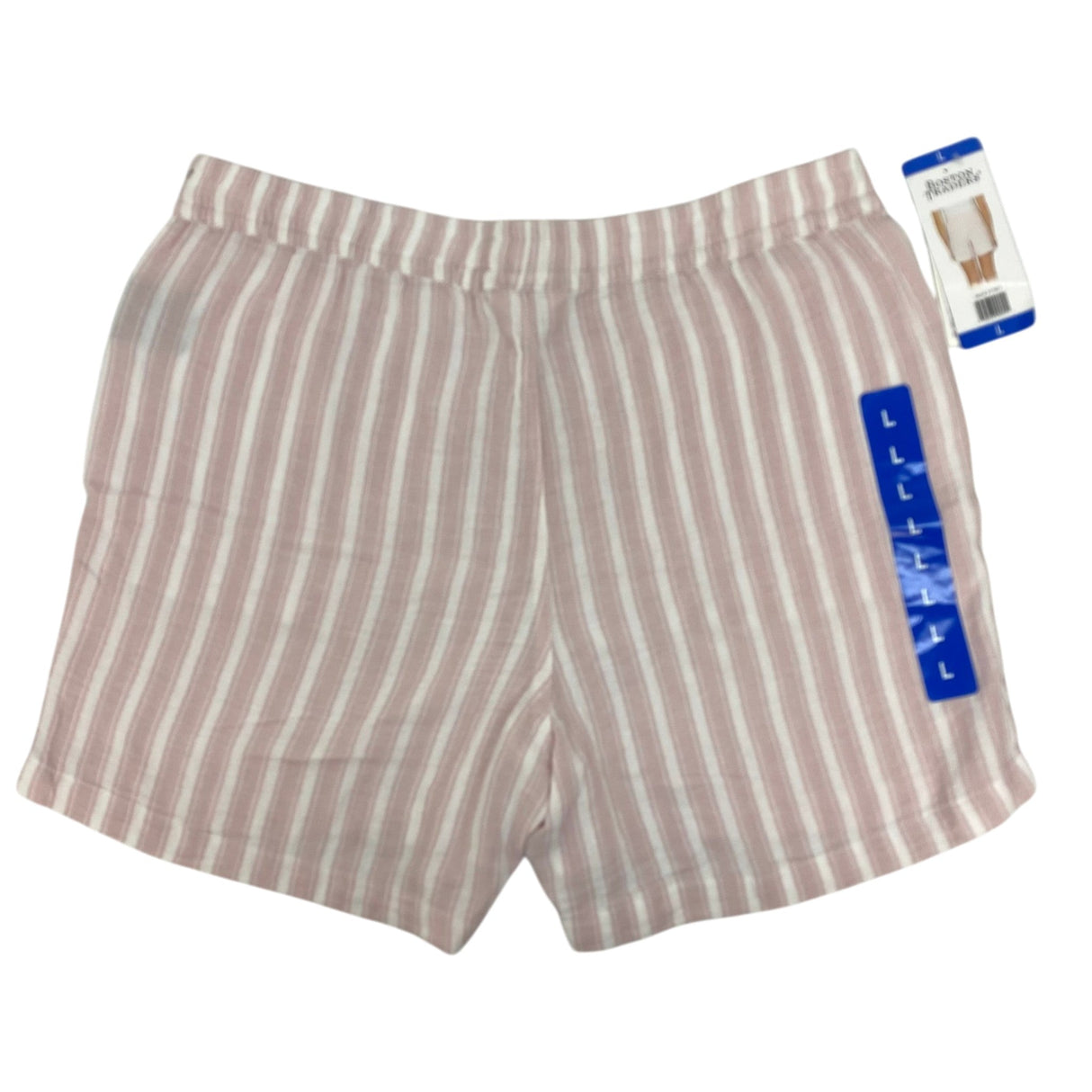 Boston Traders Women's Pink Stripe Casual Cotton Shorts SIZE - Large