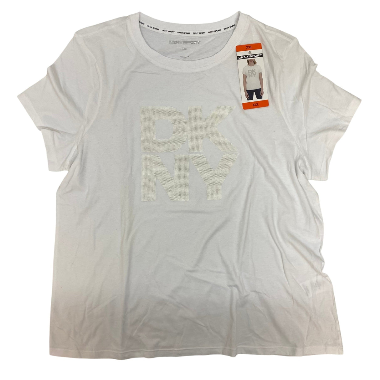DKNY Women's Sequin Logo Tee SIZE - XXL