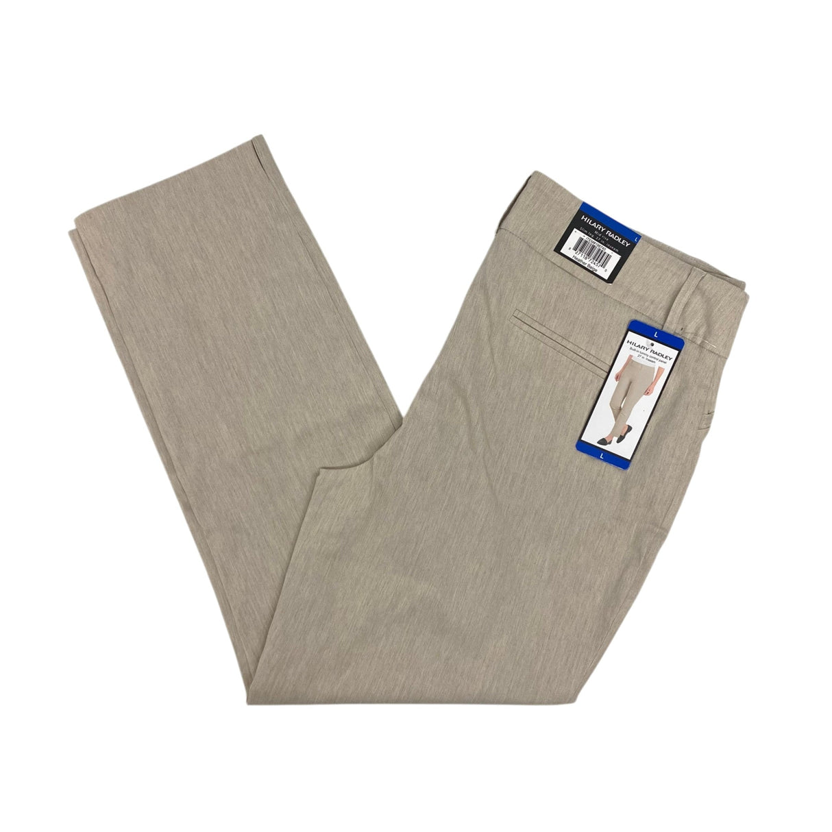 Hilary Radley Women's Mid Rise Comfort Waist Pants - Beige SIZE - Large