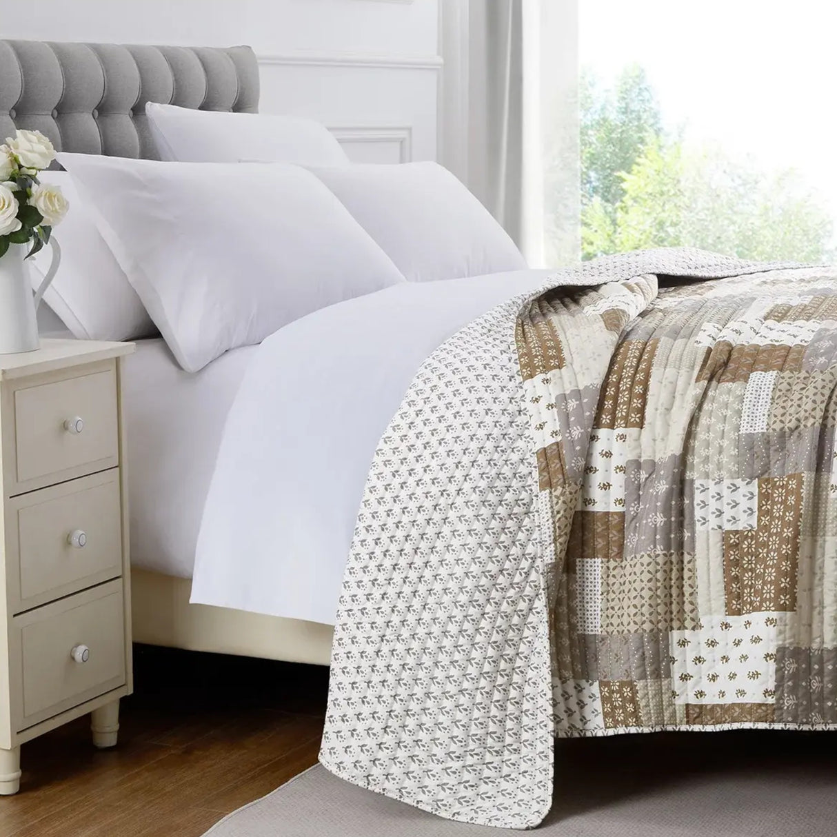 Fraiche Maison Microfiber Quilt - Queen - Patchwork