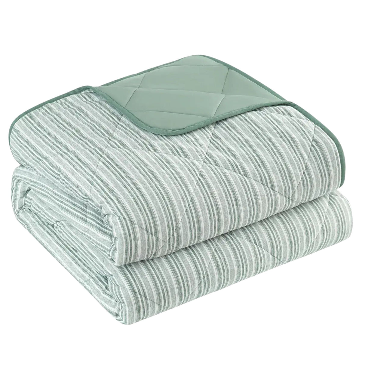 Pem America Cooling Blanket - Queen - Green Stripe