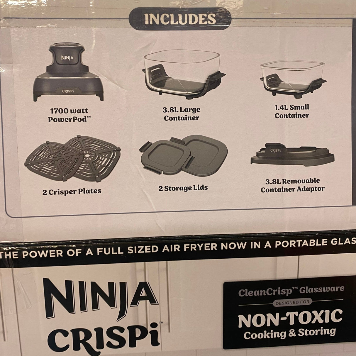 Ninja Crispi 4-in-1 Portable Glass Air Fryer