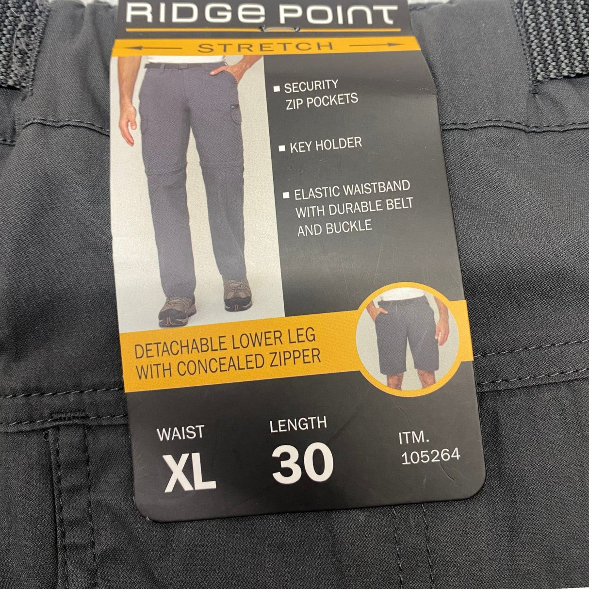 Ridge Point Men's Zip-Off Convertible Pants SIZE - 36 Extra Large