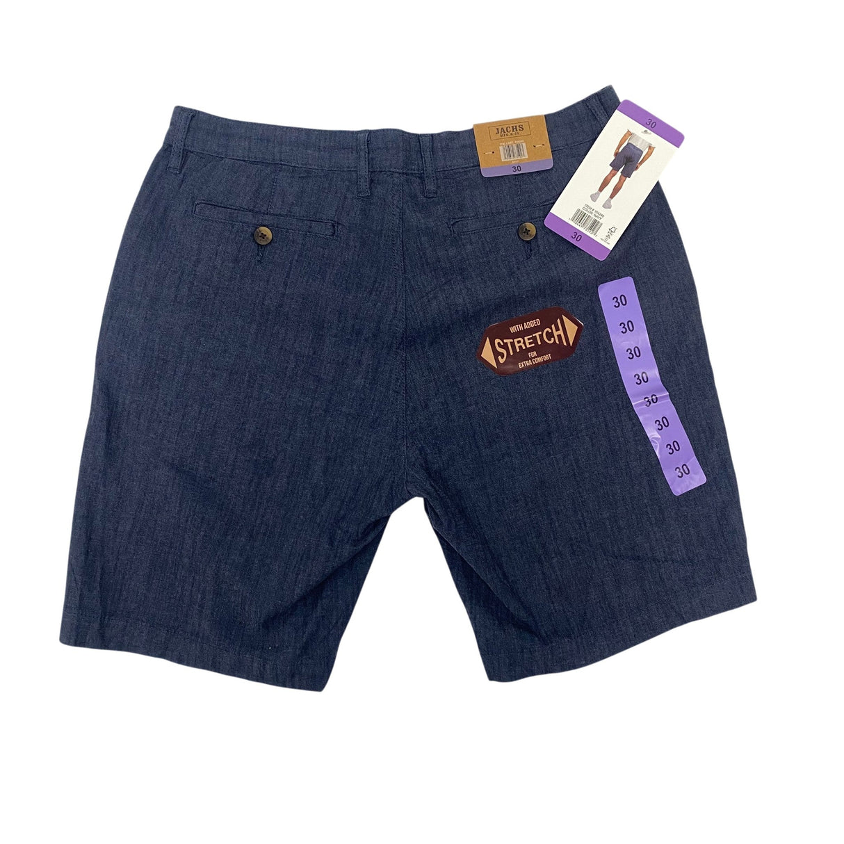 Jachs Men's Chambray Shorts - Navy SIZE - 30