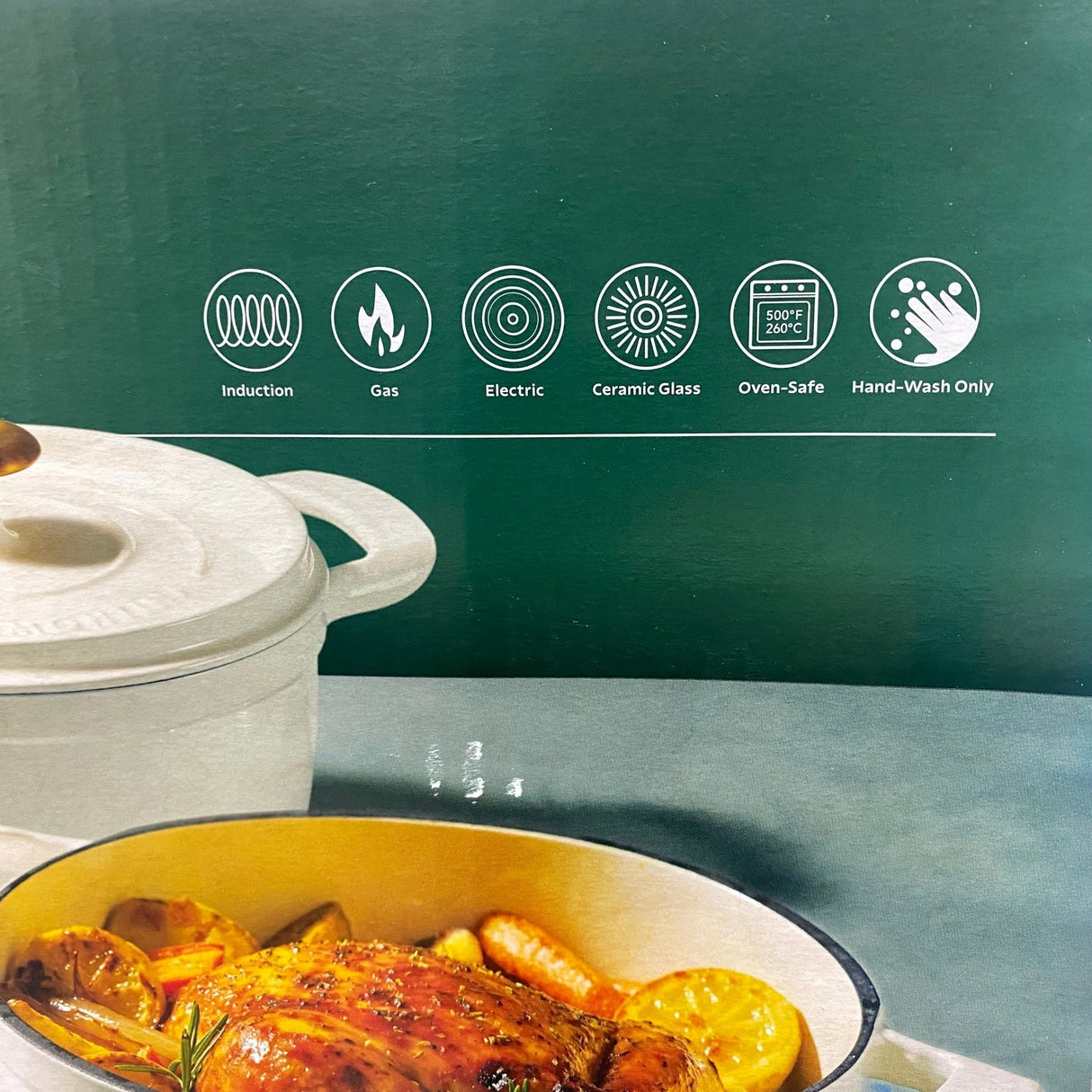 Tramontina 2x Enamelled Cast Iron Dutch Ovens - White