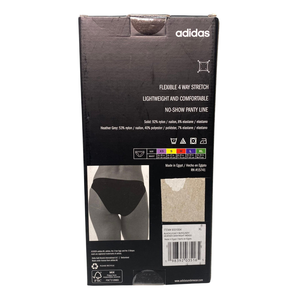 Adidas Women's 4x Seamless Bikini - Dark Colours SIZE - Extra Large
