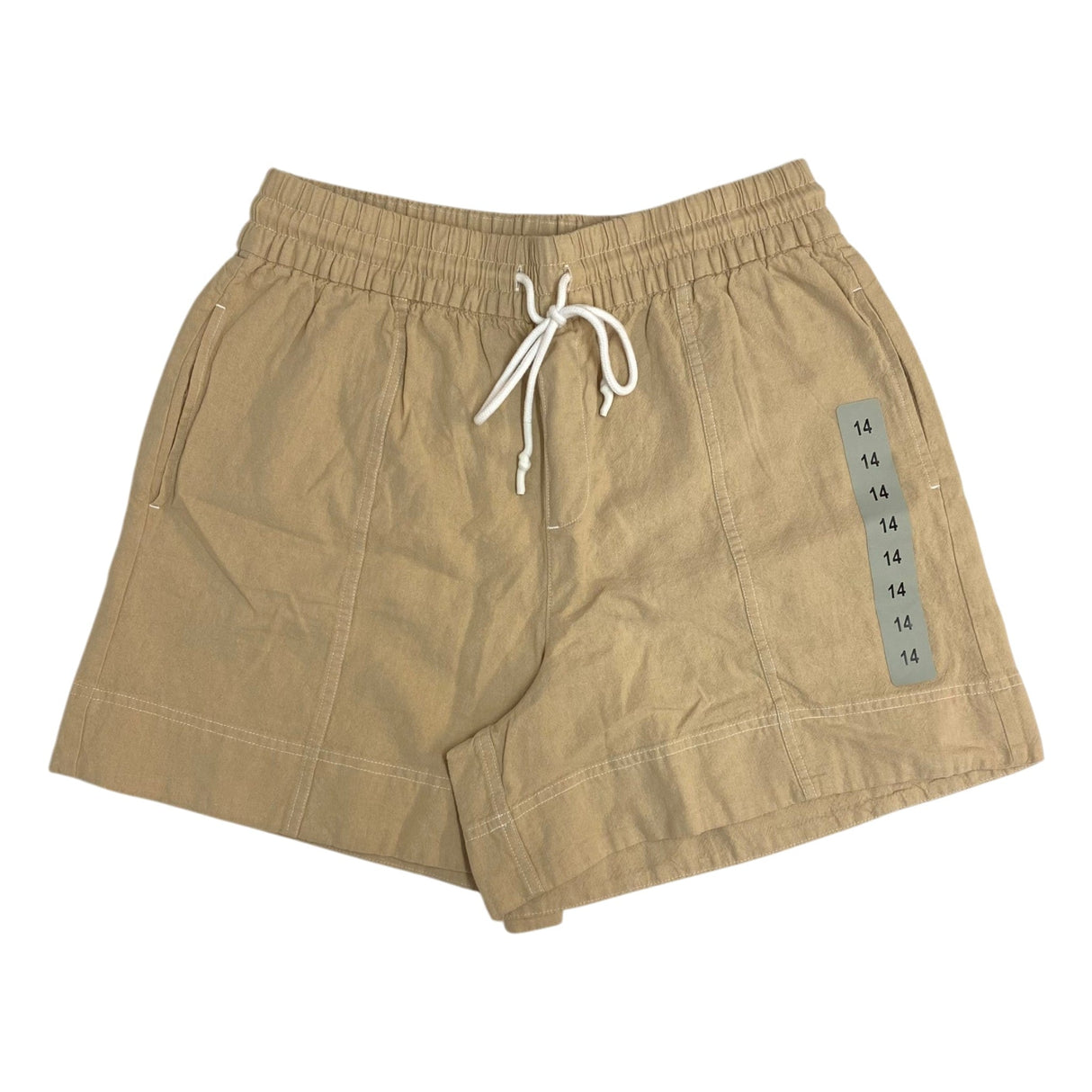 JAG Women's Contrast Stitch Linen Shorts SIZE - 14