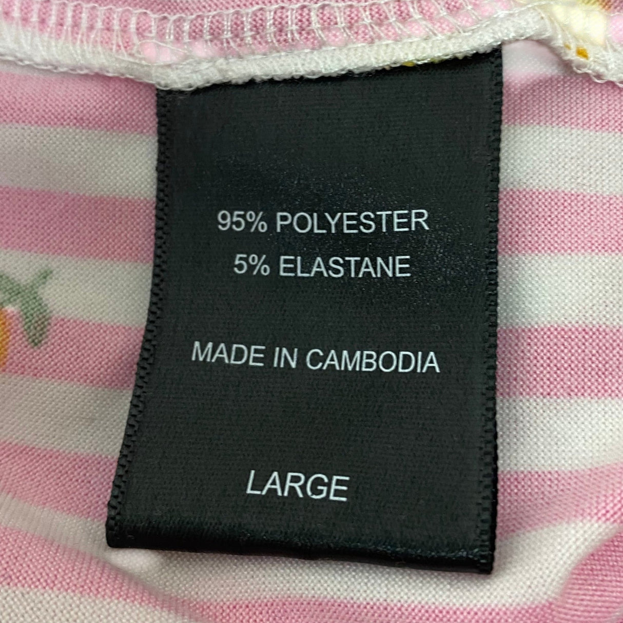 Room Service Women's Notch Collar PJ Set - Pink Stripe/Lemon SIZE - Large