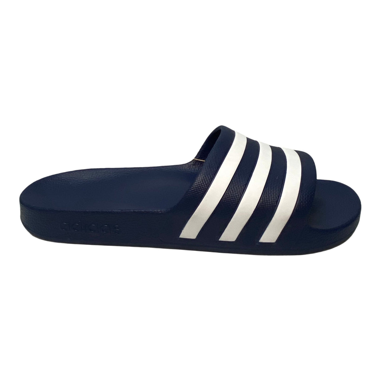 Adidas Men's Adilette Aqua Slide Sandal - Navy/White SIZE - 8