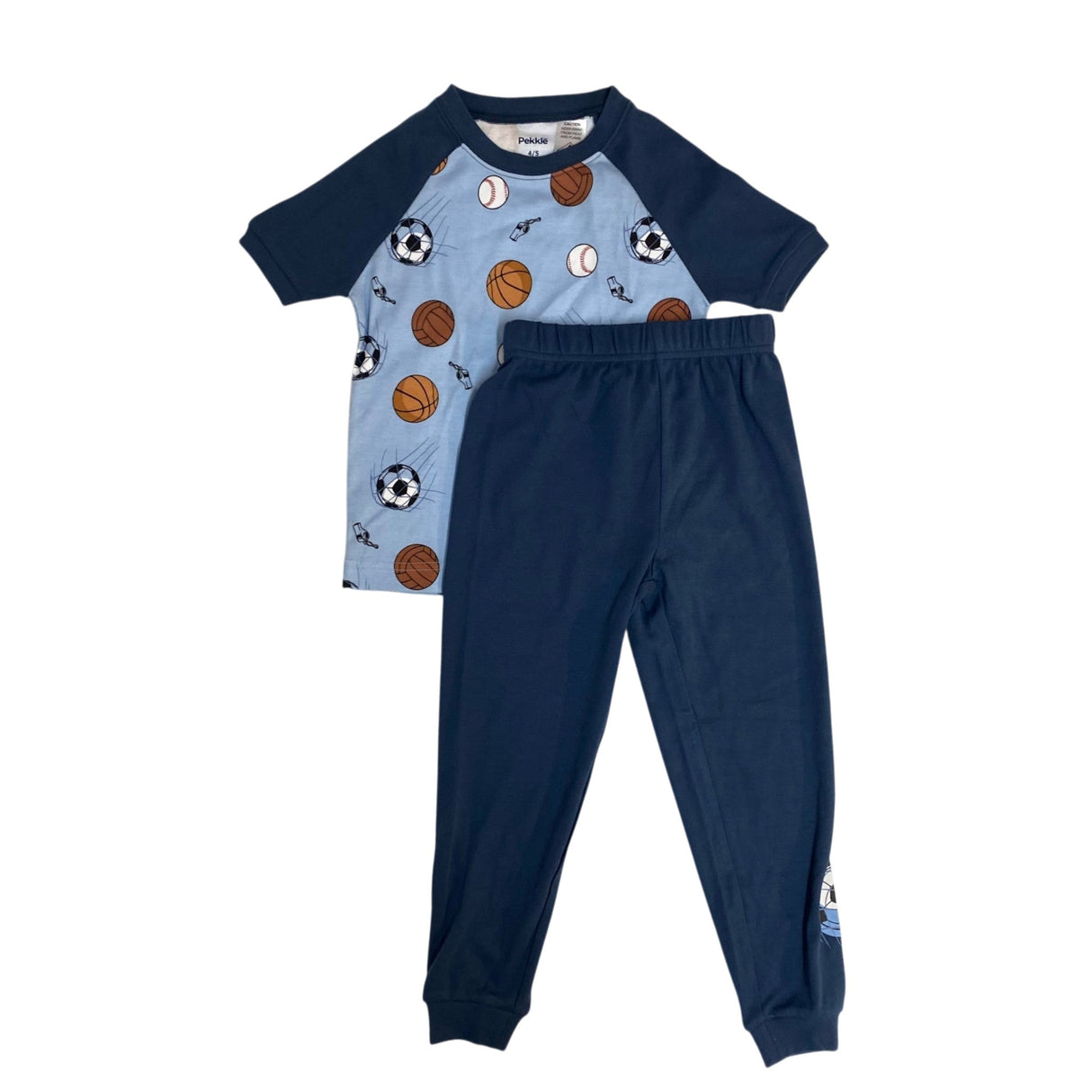 Pekkle Boy's 4 Piece Pyjama Set - Sports SIZE - 5
