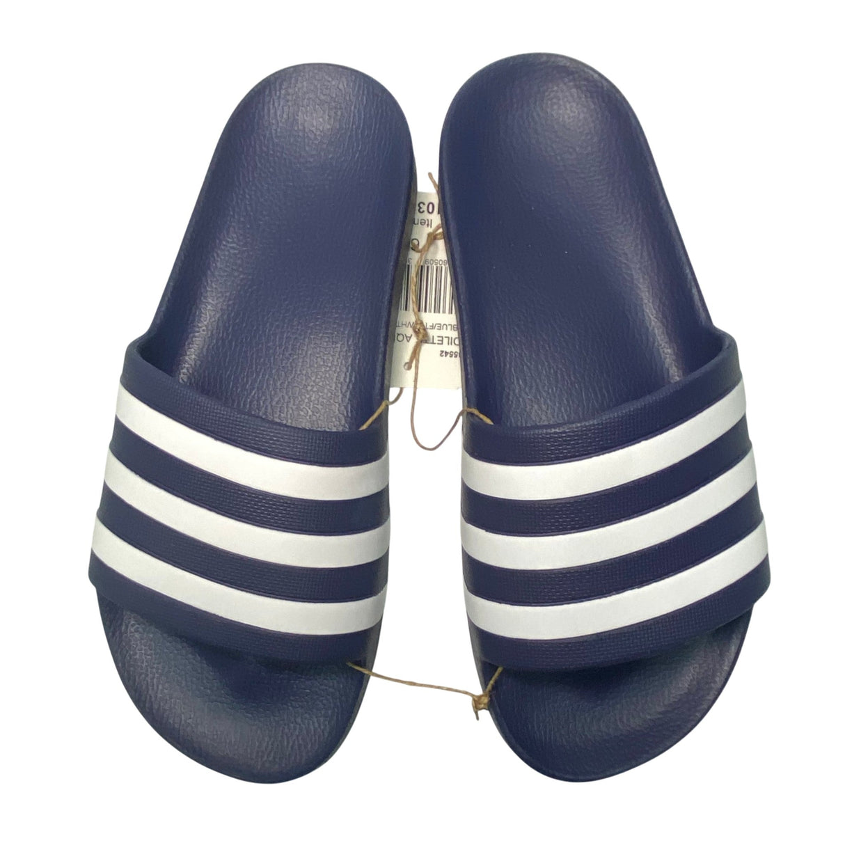 Adidas Men's Adilette Aqua Slide Sandal - Navy/White SIZE - 6