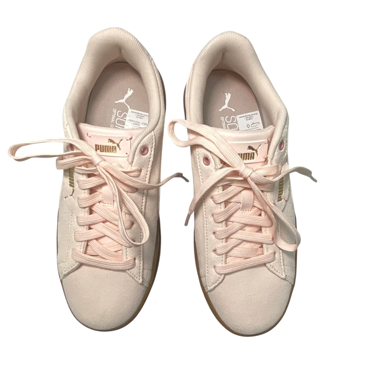 Puma Women's Smashbelle Sneaker - Jasmine Flower with Gold Puma Detail SIZE - 39