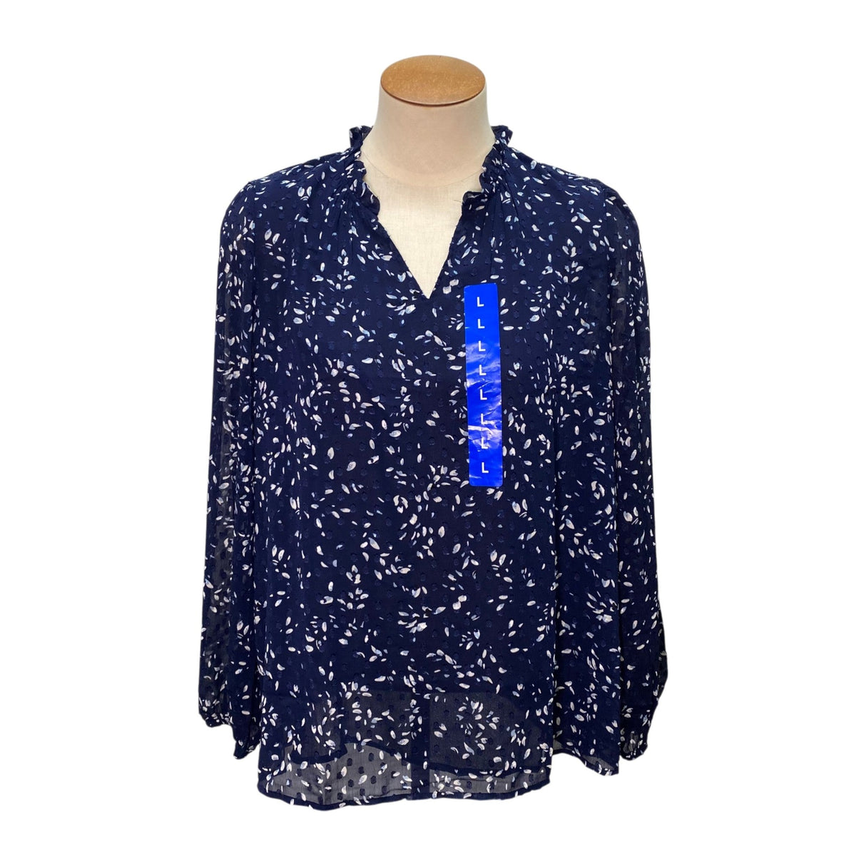 Hilary Radley Women's V Neck Blouse SIZE - Large