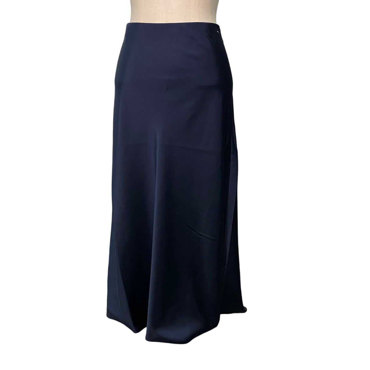 Matty M Women's Satin Midi Skirt - Navy SIZE - Large