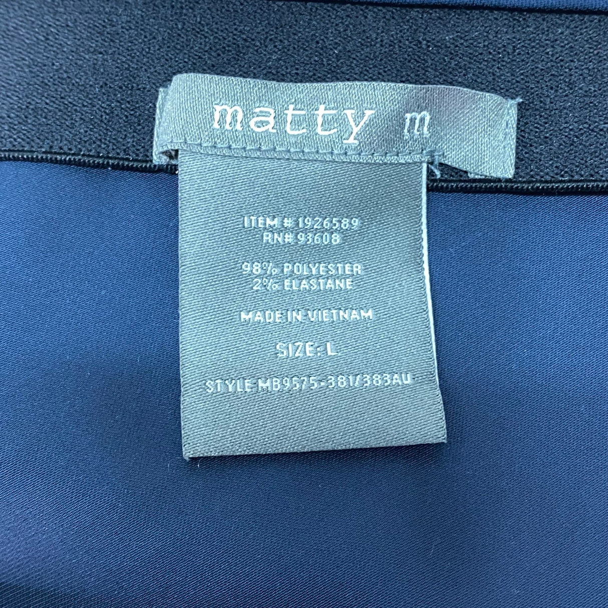 Matty M Women's Satin Midi Skirt - Navy SIZE - Large