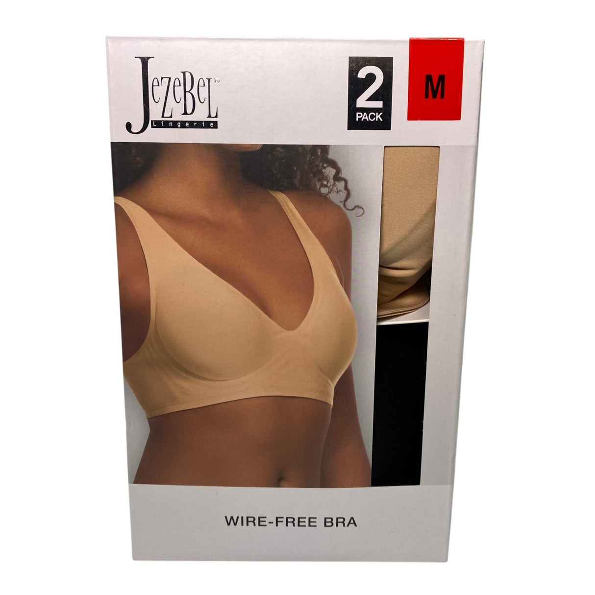Jezebel Women's 2 Pack Wire-Free Bra Nude/Black SIZE - Medium