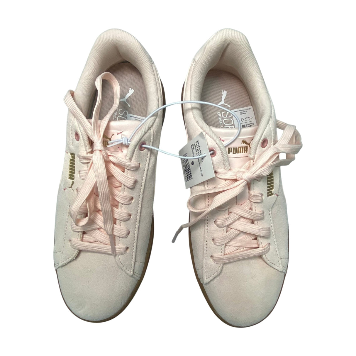 Puma Women's Smashbelle Sneaker - Jasmine Flower with Gold Puma Detail SIZE - 40