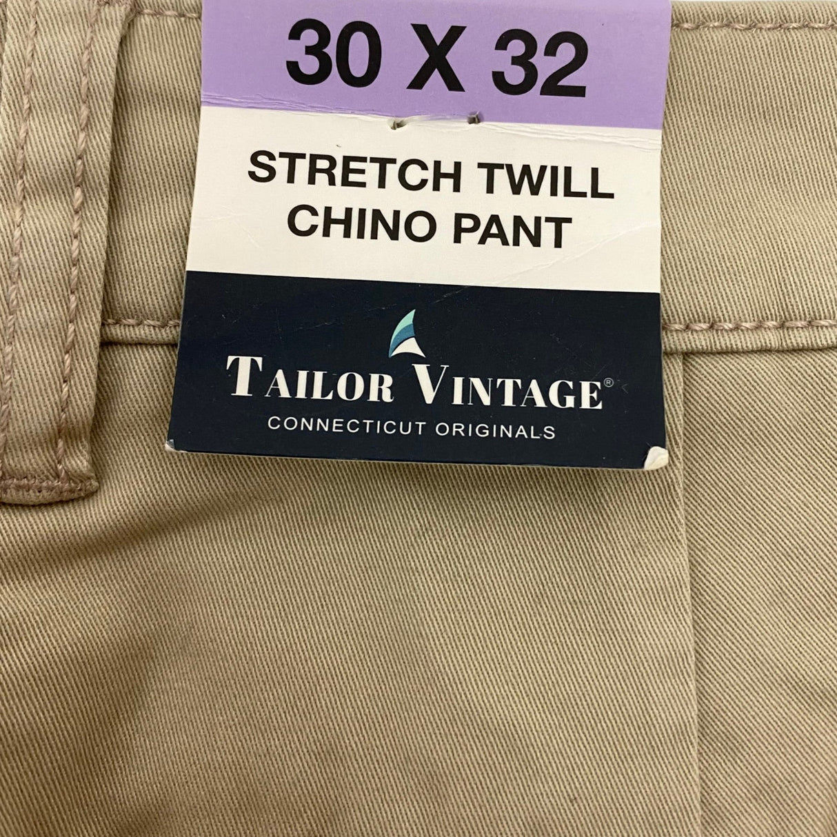 Tailor Vintage Men's Slim Fit Twill Chino Pant 30 x 32 SIZE - 30