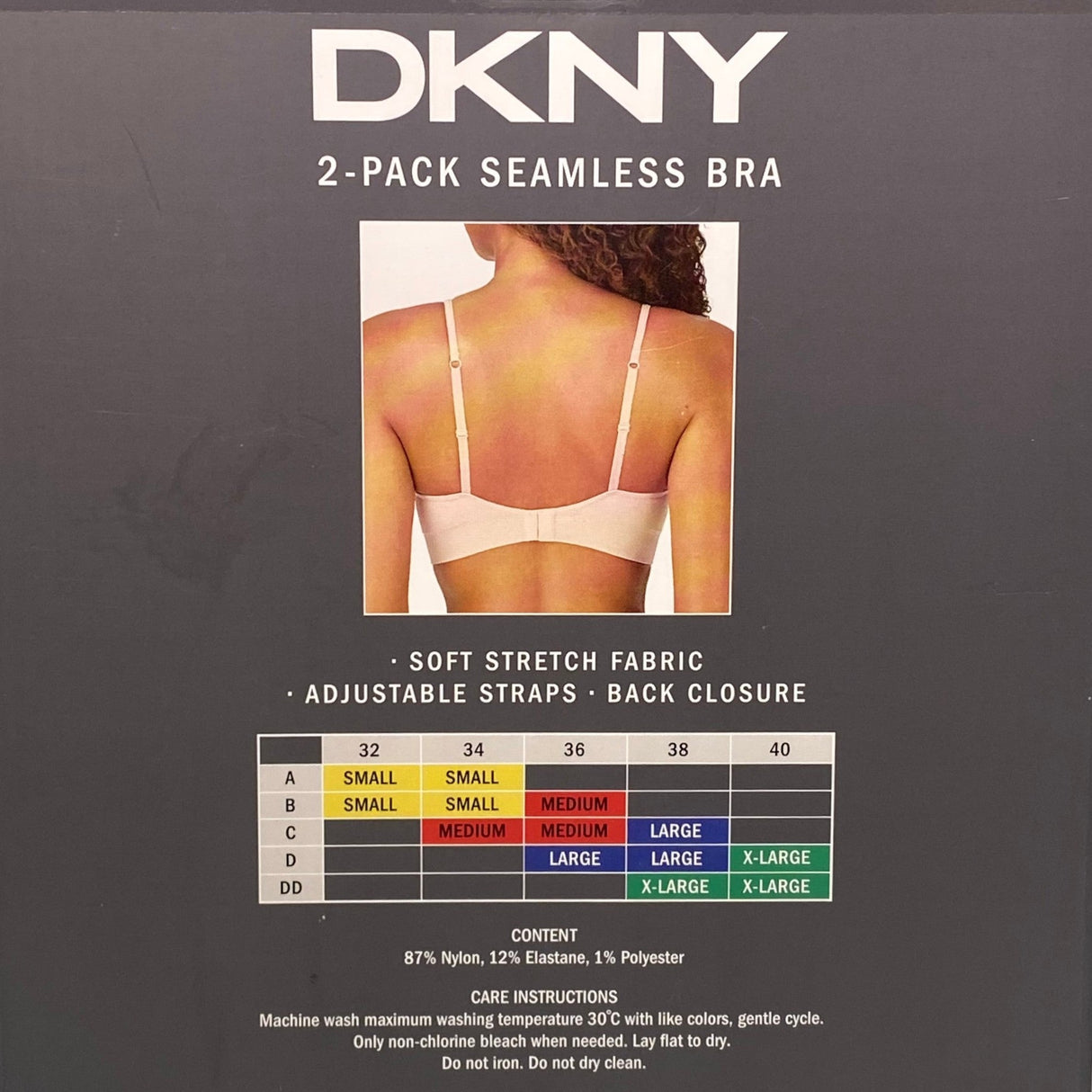 DKNY 2 Pack Seamless Bra Black/Sand SIZE - Extra Large