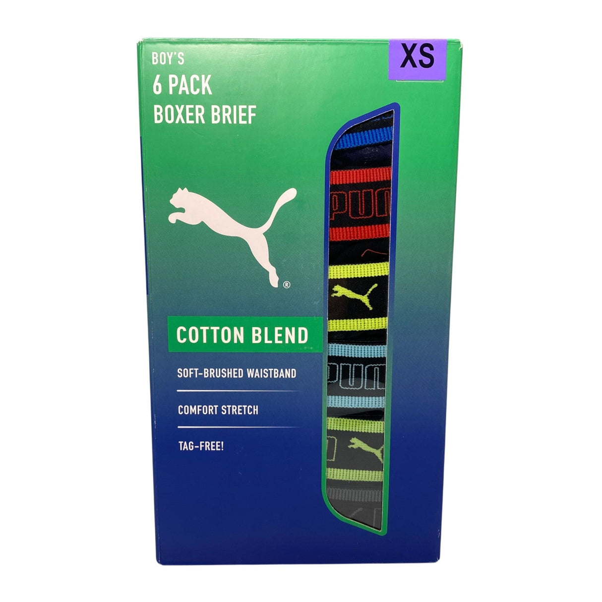 Puma Boy's 6 Pack Boxer Briefs SIZE - Extra Small